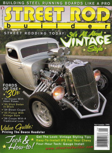 STREET ROD BUILDER 2008 SEPT - STEEL RUNNINGBOARDS, SWEET MULTI-CARB INDUCT